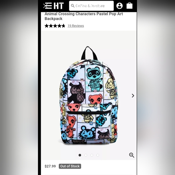 Animal Crossing Characters Backpack - Picture 1 of 5